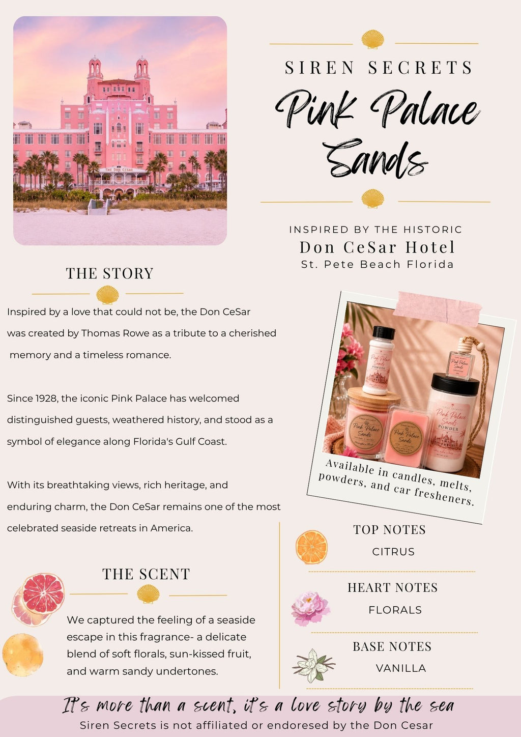 Pink Palace Sands Wickless Candle