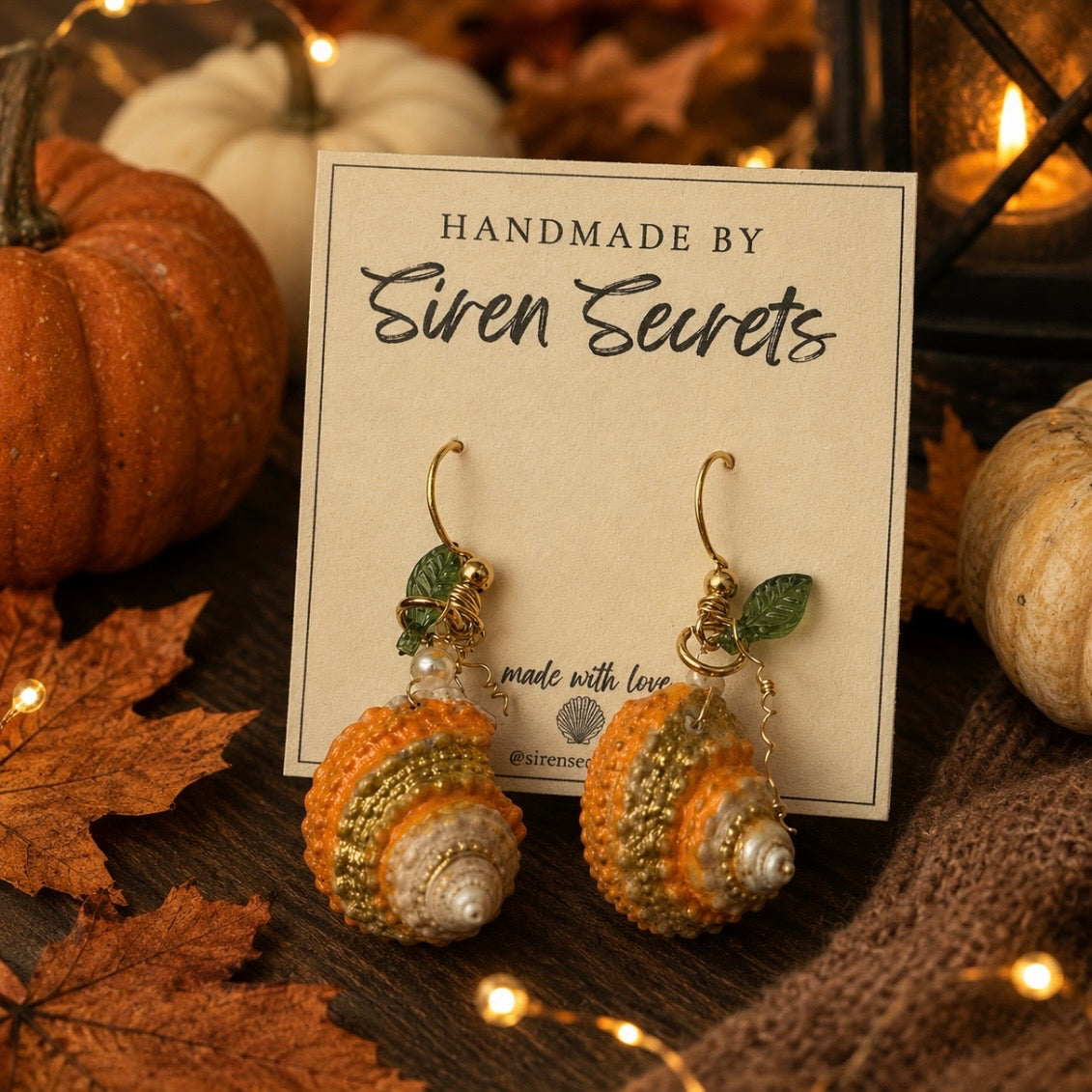 Pumpkin Shell Earrings