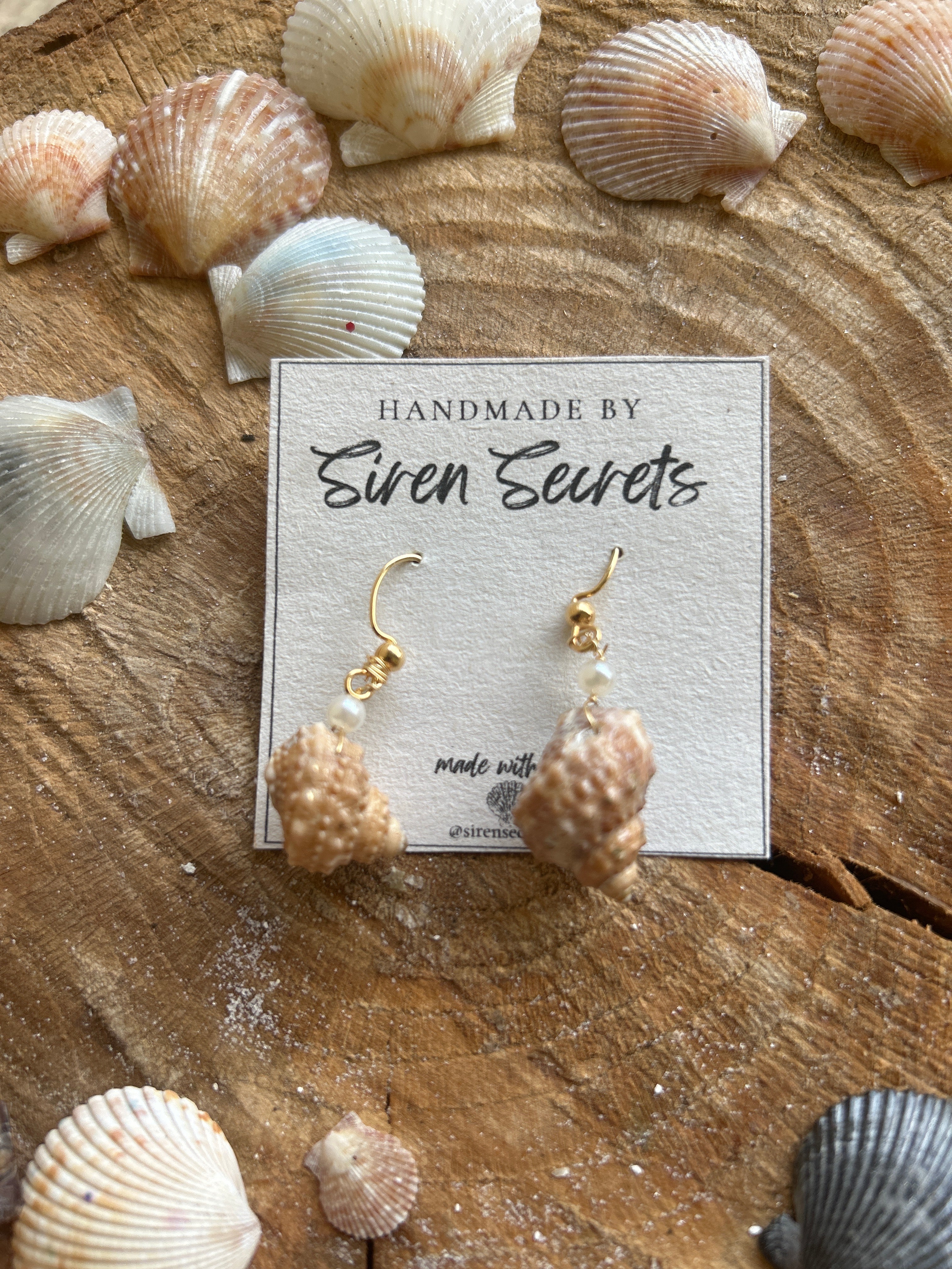Turban Shell Earrings