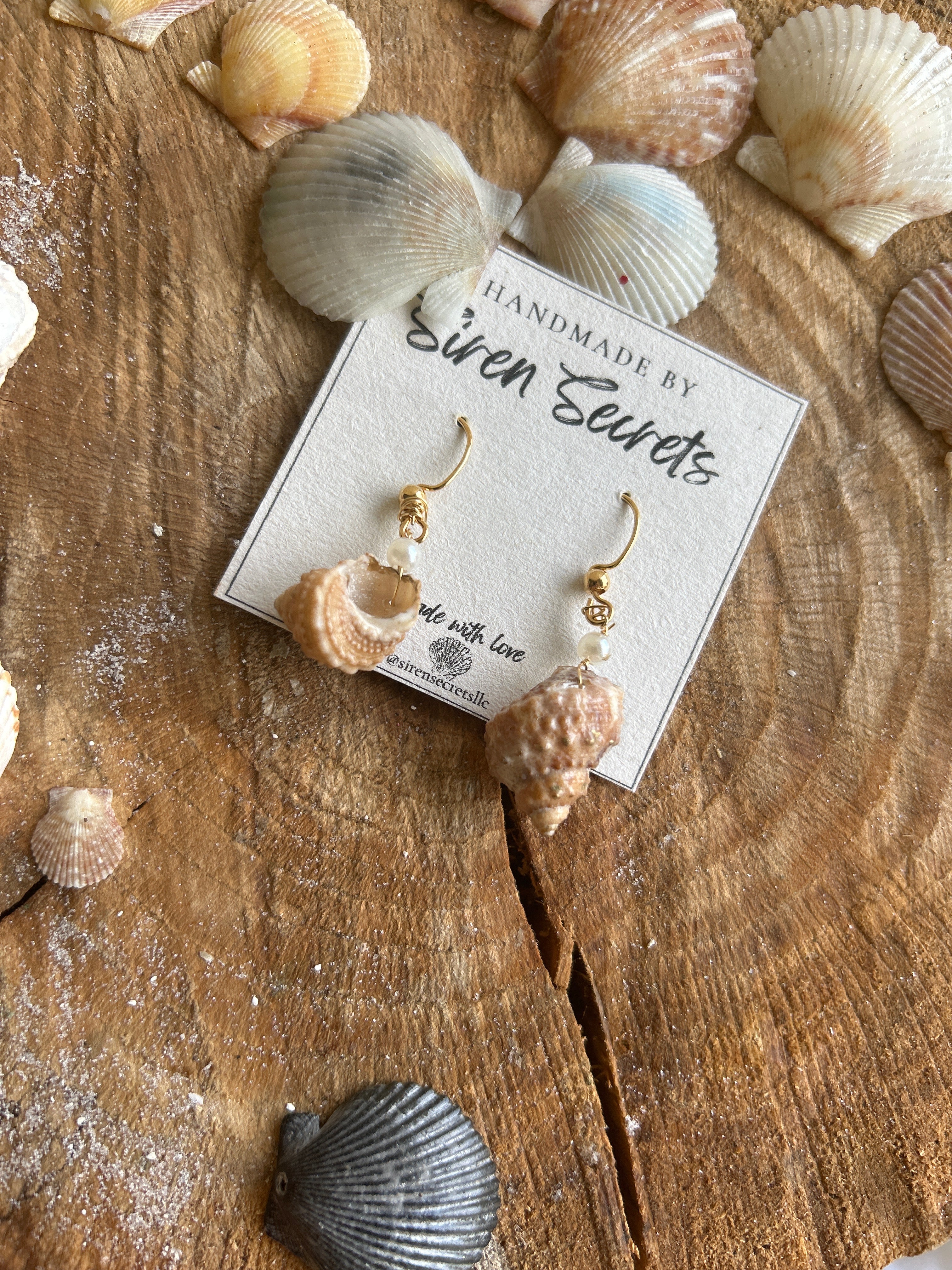Turban Shell Earrings